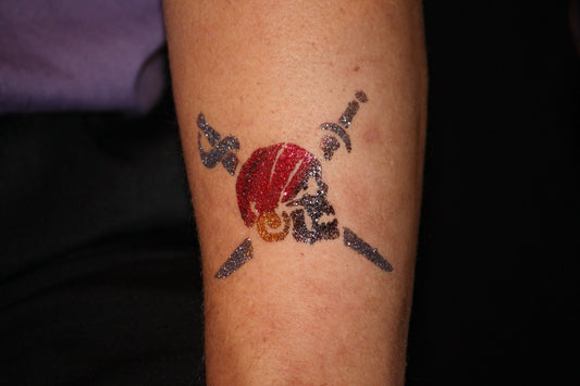 Basketball Glitter Tattoo Stencil 5 Pack - Silly Farm Supplies