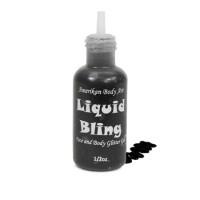 Amerikan Body Art Liquid Bling Jet Black .5oz - Silly Farm Supplies