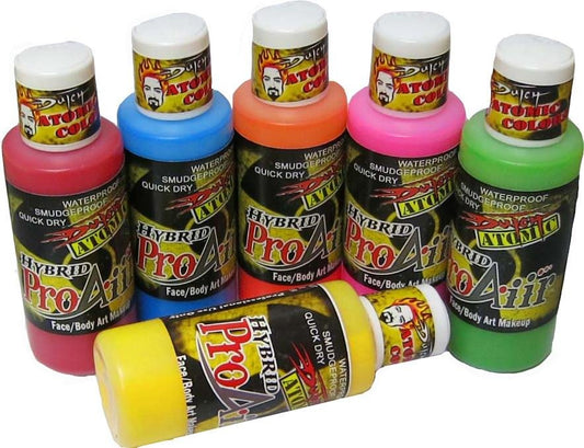 Atomic Colors 6 Pack ProAiir Hybrid Makeup Set 1oz - Silly Farm Supplies