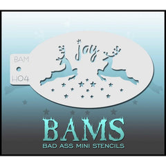 BAMH04 Bad Ass Mini Holiday Stencil - Silly Farm Supplies