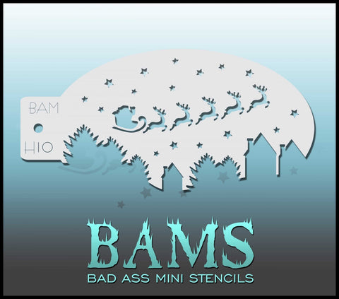 BAMH10 Bad Ass Mini Holiday Stencil