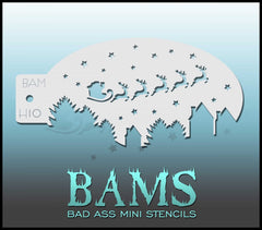 BAMH10 Bad Ass Mini Holiday Stencil - Silly Farm Supplies