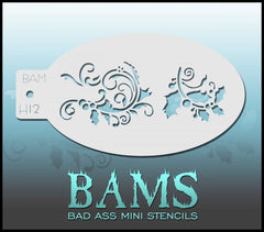 BAMH12 Bad Ass Mini Holiday Stencil - Silly Farm Supplies