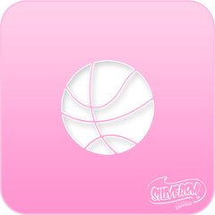 Basketball Pink Power Stencil - Silly Farm Supplies