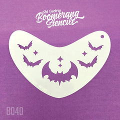 Bat Crown Boomerang Stencil by the Art factory - Silly Farm Supplies