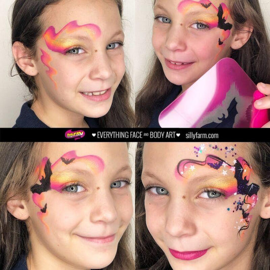 Bat Pink Power Stencil - Silly Farm Supplies