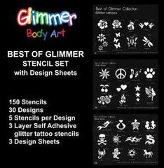 Best of Glimmer Stencil Collection with Design Sheets - Silly Farm Supplies