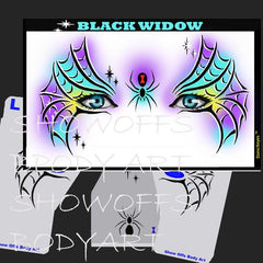 Black Widow Stencil Eyes Stencil - Silly Farm Supplies