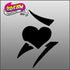 Blade Heart Glitter Tattoo Stencil 10 Pack