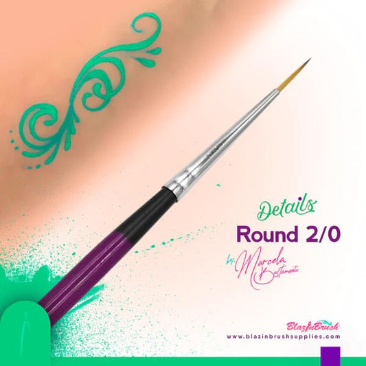 Blazing Brush DETAILS Round #2/0 Brush by Marcela Bustamante - Silly Farm Supplies