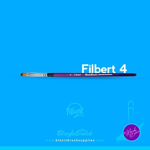 Blazing Brush FILBERT Brush 4 by Marcela Bustamante - Silly Farm Supplies