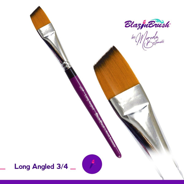 Blazin Brush Long Angled 3/4 Brush by Marcela Bustamante