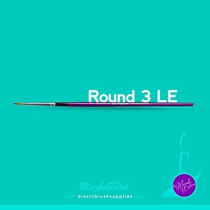 Blazing Brush Round #3 Brush by Marcela Bustamante - Silly Farm Supplies