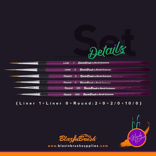 Blazing Brush Set of Details (6) by Marcela Bustamante - Silly Farm Supplies