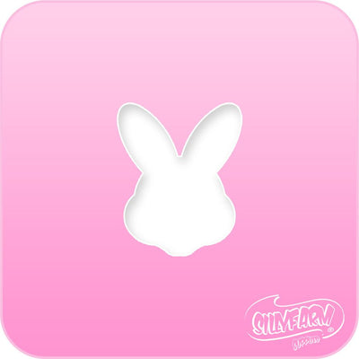 Bunny Head Pink Power Stencil