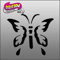 Butterfly 1(butterfly with pointed tips) Glitter Tattoo Stencil 10 Pack - Silly Farm Supplies