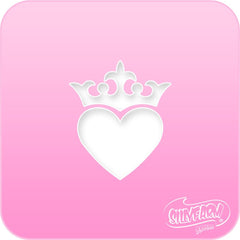 Crown Heart Pink Power Stencil - Silly Farm Supplies