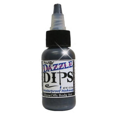 DAZZLE Dips Black 1oz Waterproof Face Paint - Silly Farm Supplies