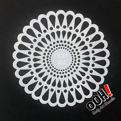 Doily Sphere Airbrush & Face Paint Stencil by Ooh! Body Art (S01) - Silly Farm Supplies