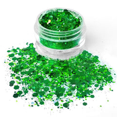 Evergreen Loose Glitter Jar 7.5g by Vivid Glitter - Silly Farm Supplies
