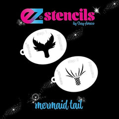 EZ Stencils - Mermaid Tail 3 Stencil Set for Face Painting and Airbrush - Silly Farm Supplies