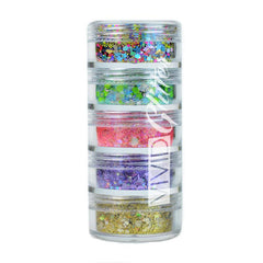 Festivity Chunky Loose Glitter Mix Stack- 5 7.5g by Vivid Glitter - Silly Farm Supplies