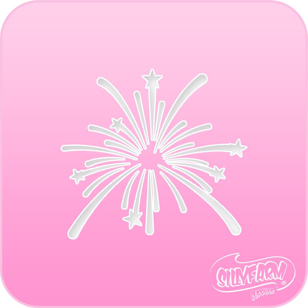 Fireworks Pink Power Stencil - Silly Farm Supplies