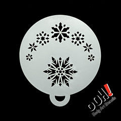 Frozen Snowflake 3 Flips Face Paint Stencil by Ooh! Body Art (C27) - Silly Farm Supplies