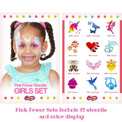 Girls Pink Power Stencil Set - Silly Farm Supplies