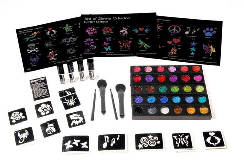 Glimmer Body Art Business Kit with Design Sheets