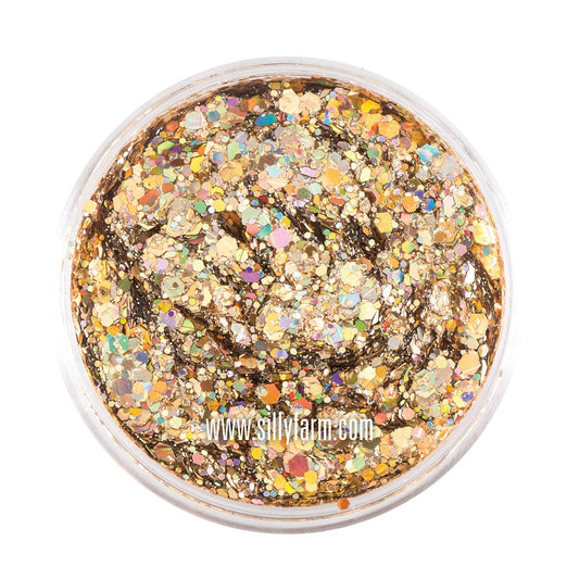 GOLD DIGGER Festival Glitter 50ml (1 fl oz) - Silly Farm Supplies