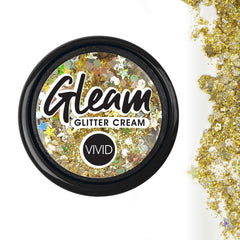 Gold Dust Gleam Chunky Glitter Cream 10g Jar by Vivid Glitter - Silly Farm Supplies