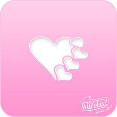 Hearts Pink Power Stencil - Silly Farm Supplies