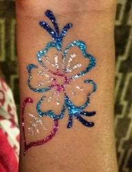 Henna Flower Glitter Tattoo Y-Body Stencil 5 pack - Silly Farm Supplies