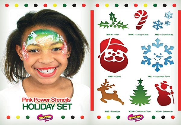 Holiday Pink Power Stencil Set