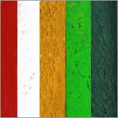 Compact, multi-color face paint cakes for brush application, ideal for vibrant, detailed designs in one stroke.