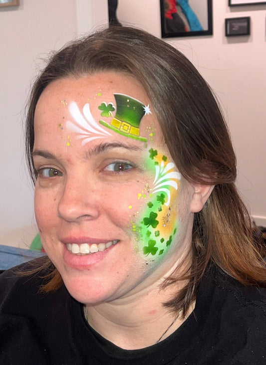 Irish Kisses Petite Face Paint Stencil by Ooh! Body Art (P07) - Silly Farm Supplies
