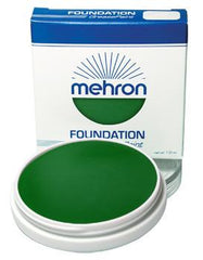 Mehron Foundation Greasepaint Green 1.25oz - Silly Farm Supplies