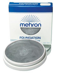 Mehron Foundation Greasepaint Silver 1.25oz - Silly Farm Supplies