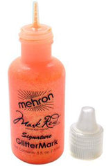 Mehron GlitterMark Orange .5oz - Silly Farm Supplies