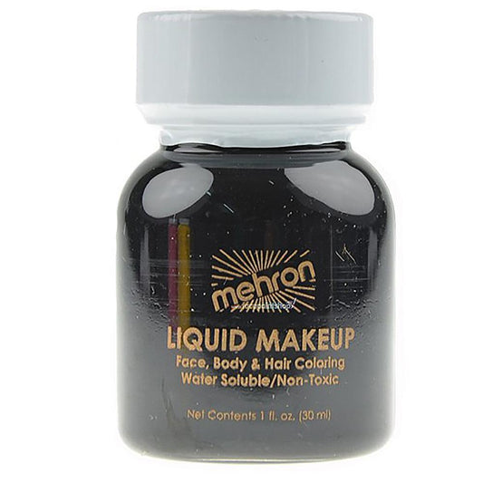 Mehron Liquid Makeup Black - Silly Farm Supplies