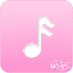 Music Note Pink Power Stencil - Silly Farm Supplies