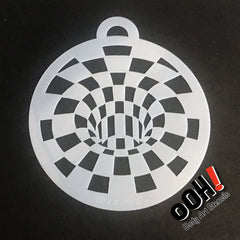 Optical Illusion Blocks Face Paint Stencil by Ooh! Body Art (C08) - Silly Farm Supplies
