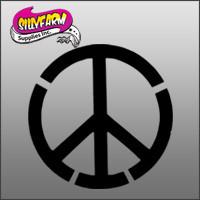 Peace Sign Easy Glitter Tattoo Stencil 10 Pack - Silly Farm Supplies