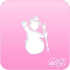 Snowman Pink Power Stencil - Silly Farm Supplies