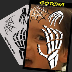 SOBA Profile Gotcha (Skeleton Hands with Webs) Stencil - Silly Farm Supplies
