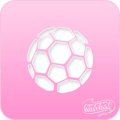 Soccer Ball Pink Power Stencil - Silly Farm Supplies