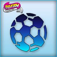 Soccer Ball Pink Power Stencil - Silly Farm Supplies
