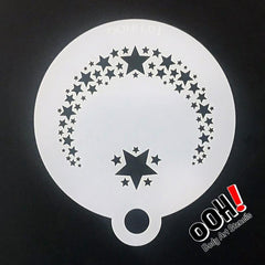 Star Flips Face Paint Stencil by Ooh! Body Art (C01) - Silly Farm Supplies