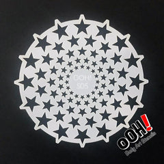 Stars Sphere Airbrush & Face Paint Stencil by Ooh! Body Art (S05) - Silly Farm Supplies